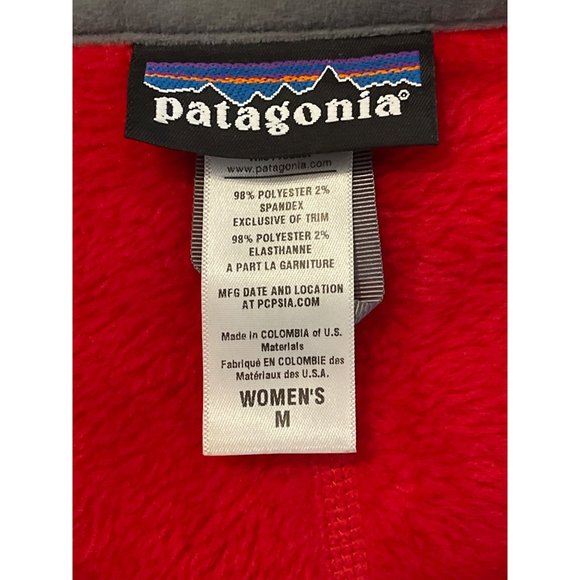 Patagonia Women's R1 Regulator Red Lightweight Jacket Waffle Fleece Sz M - Picture 4 of 9